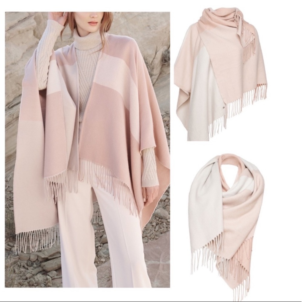 soia & kyo woven scarf with fringe NWT